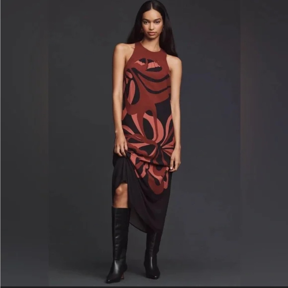 NWT Farm Rio Floral-Print Maxi Dress Sz M